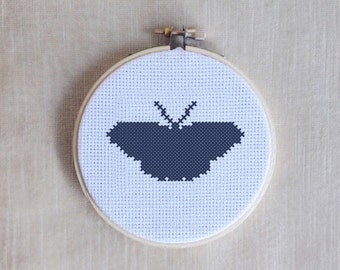 Butterfly No. 4 Silhouette Cross Stitch PDF Pattern