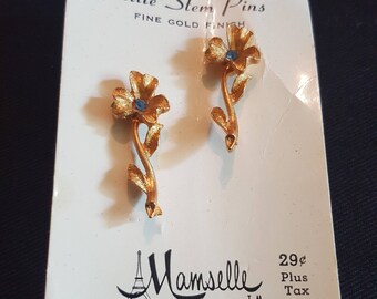 Vintage Mamselle "Petite Stem Pins" Flower Pins