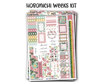 321 | Coral Floral | Hobonichi Weeks Kit