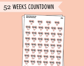 F01 | 52 Weeks Countdown Stickers