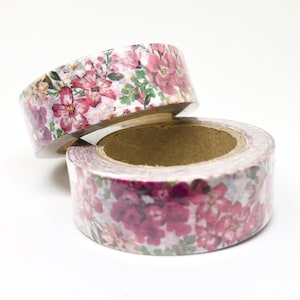 Pink Floral Washi Tape Roll