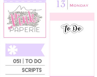 051 | "To Do" Script Stickers
