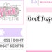052 don't Forget Script Stickers - Etsy