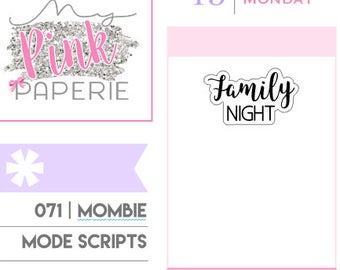 072 | "Family Night" Script Script Stickers