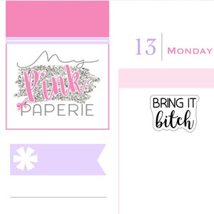 229 | "Bring it Bitch" Script Lettering Stickers