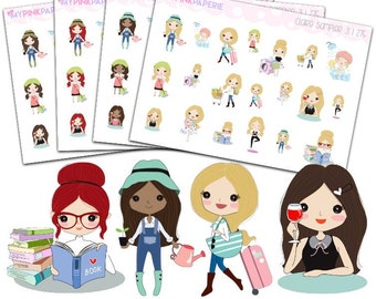 275 | Girls Activity Sampler 3 | Cute Girl Stickers