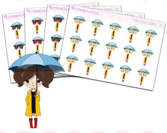 202 | Rainy Day Girls | Cute Girl Stickers