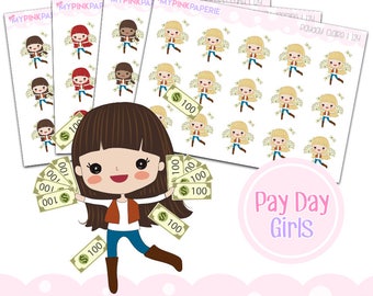 124 | Pay Day Girls | Cute Girl Stickers