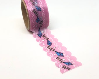 Kite Flying with Scalloped Edge Washi Tape Roll