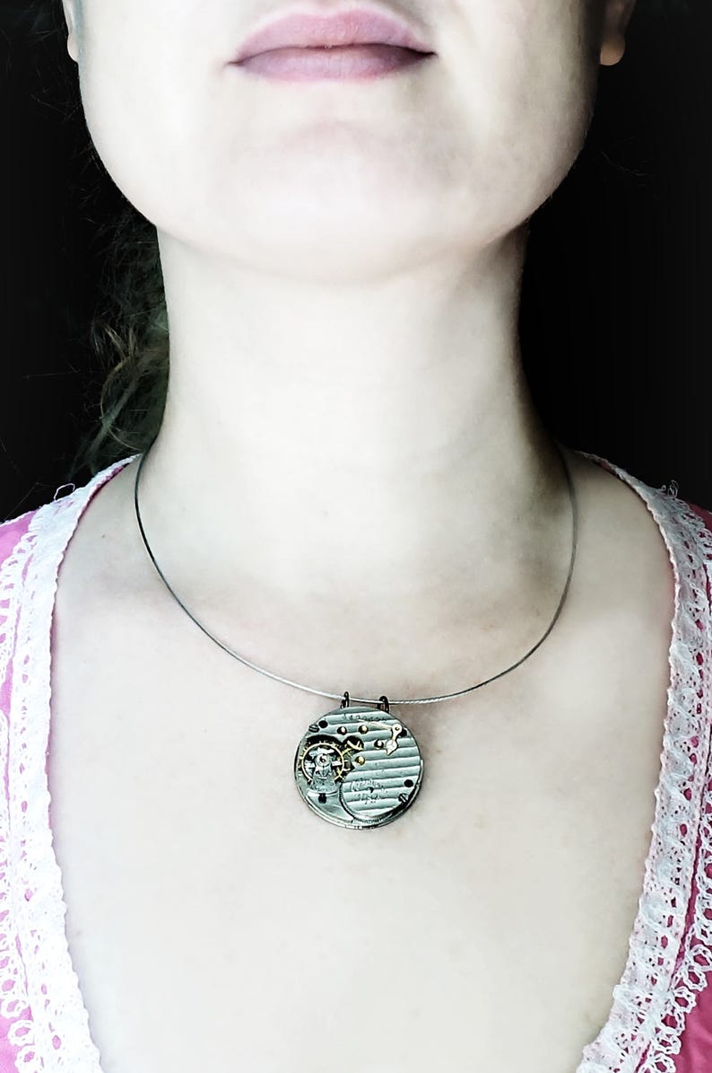 Steampunk BDSM jewelry submissive collar necklace burning man Etsy