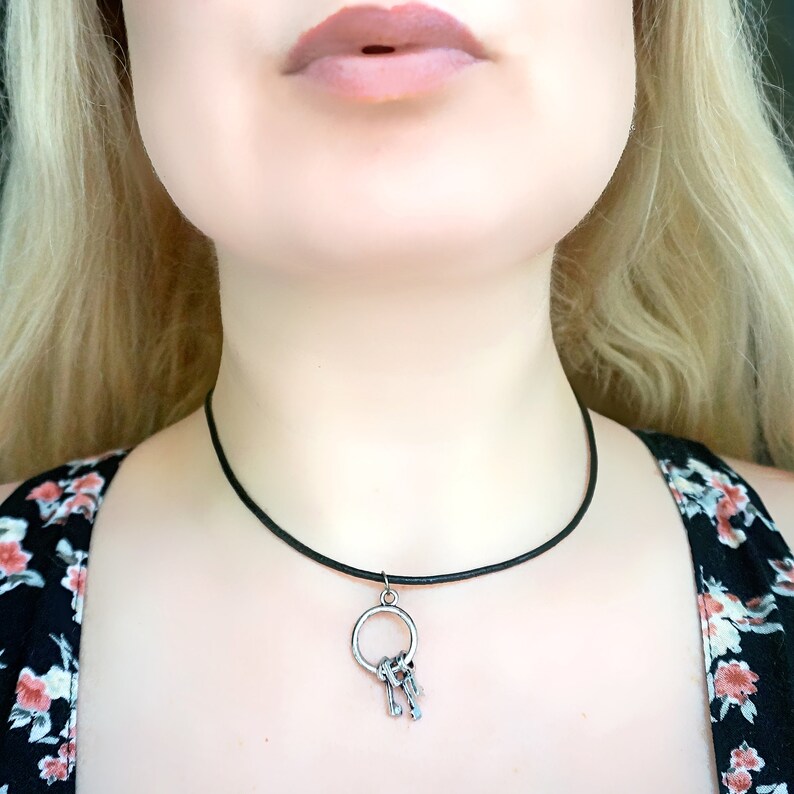 Submissive Day Collar Key Necklace Bdsm Jewelry Dominant Slave Etsy