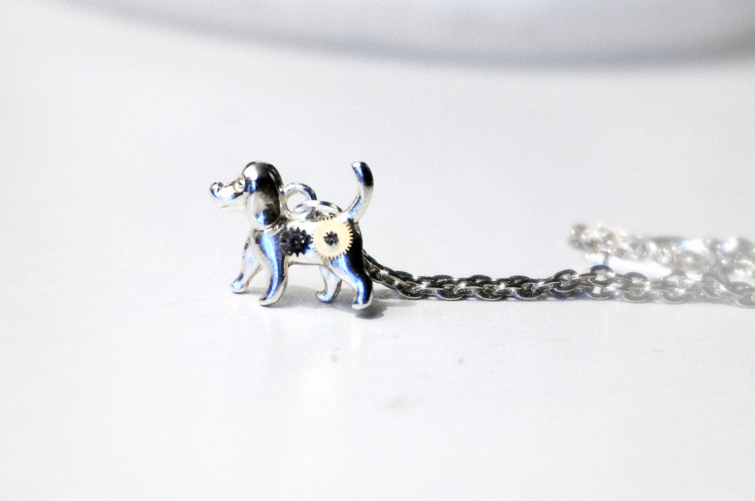 Gift for Her Dog Soldered Jewelry Pendant Steampunk Dog Soldered Pendant Necklace Reversible Pendant Animal Jewelry Steampunk Jewelry