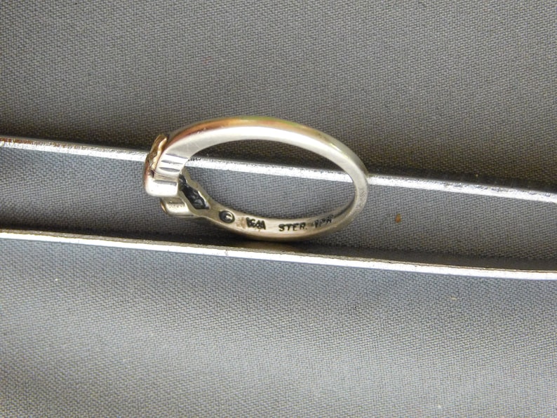 Size 5 Sterling and 12 K Black Hills Gold Ring by Wheeler Mfg Co