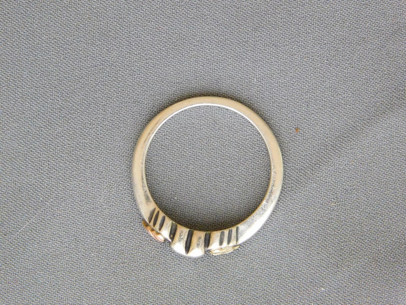 Size 5 Sterling and 12 K Black Hills Gold Ring by Wheeler Mfg Co