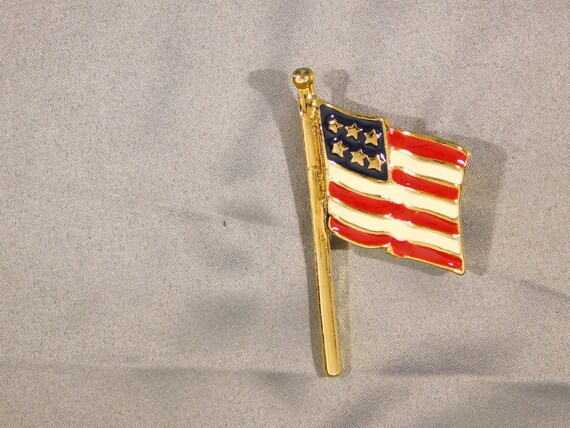 American Flag Brooch - image 1