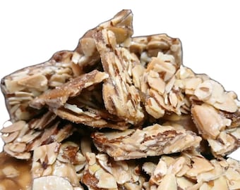 4 oz | Gourmet Almond Brittle Crisps | Keto | Sugar Free | Gluten Free | Diabetic Friendly | Low Carb | Birthday | Stocking Stuffer Gift