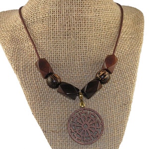 Wood Necklace - Wood Pendant Necklace