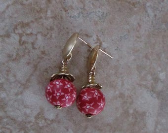 Red Post Earrings | Polymer Clay