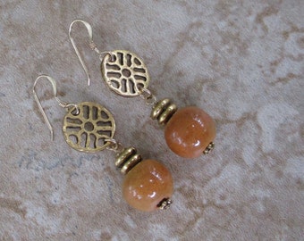 Boucles d'oreilles Caramel Brown Kazuri (fr) Boucles d'oreilles Kazuri (fr) Boucles d'oreilles Brunes Moyennes