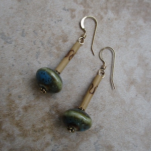Aqua Blue Earrings | Porcelain Earrings