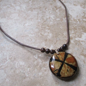 Wood Pendant Necklace for Men or Women | Black Design