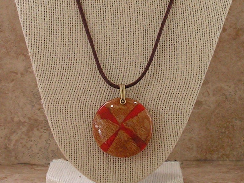 Wood Pendant Necklace for Men Men/'s Wood Necklace