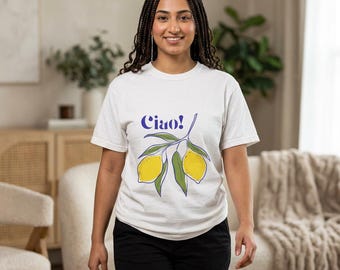 Ciao Citrongren T-shirt | Italiensk Citrus Grafisk T-shirt