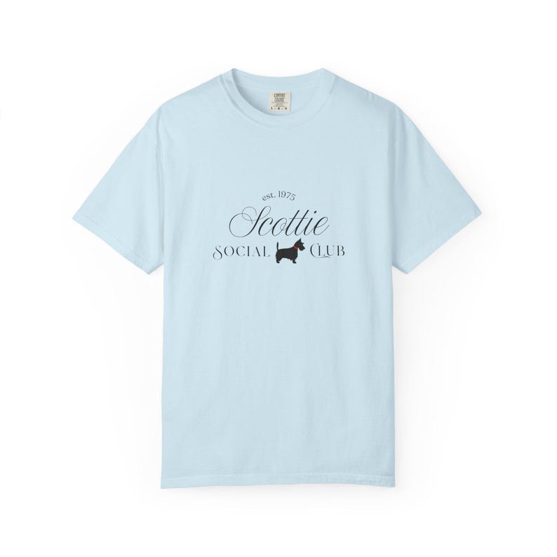 Scottie Social Club T-shirt | Scottie hundsilhuett, vintagestil bild 12