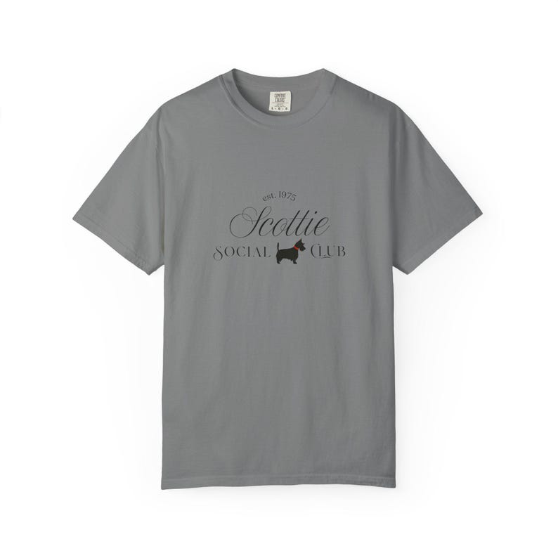 Scottie Social Club T-shirt | Scottie hundsilhuett, vintagestil bild 6