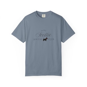 Scottie Social Club T-shirt | Scottie hundsilhuett, vintagestil bild 14