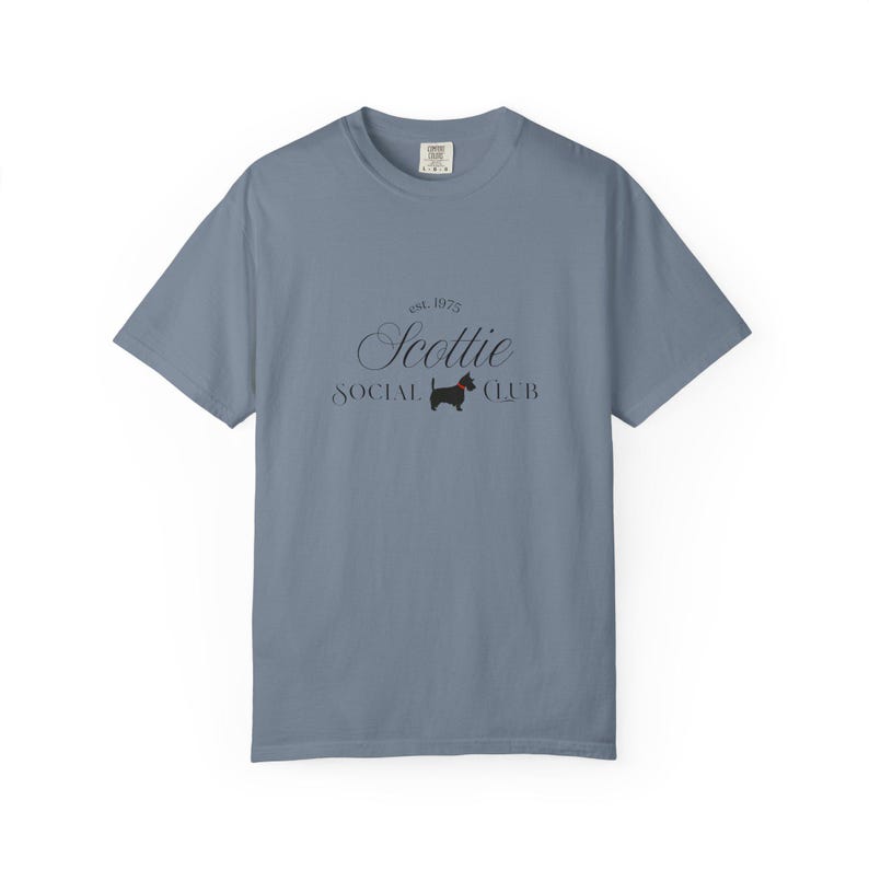 Scottie Social Club T-shirt | Scottie hundsilhuett, vintagestil bild 14