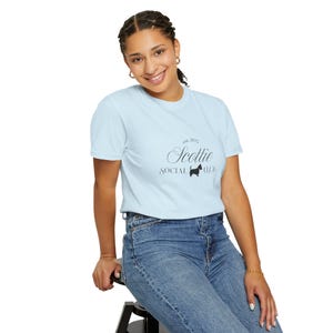 Scottie Social Club T-shirt | Scottie hundsilhuett, vintagestil bild 13