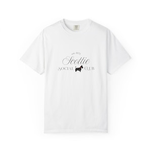 Scottie Social Club T-shirt | Scottie hundsilhuett, vintagestil bild 2