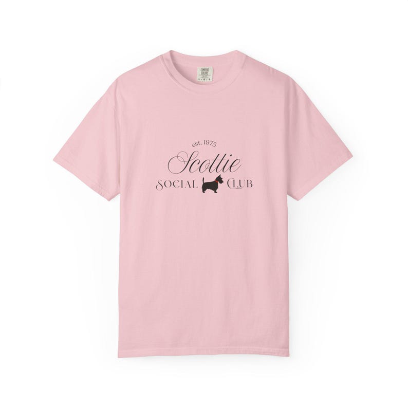 Scottie Social Club T-shirt | Scottie hundsilhuett, vintagestil bild 18