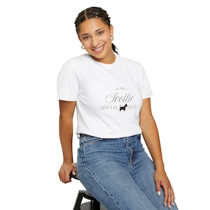 Scottie Social Club T-shirt | Scottie hundsilhuett, vintagestil bild 3