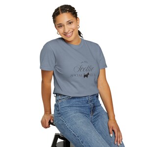 Scottie Social Club T-shirt | Scottie hundsilhuett, vintagestil bild 15