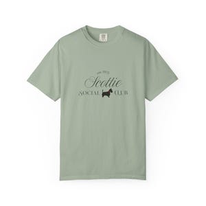 Scottie Social Club T-shirt | Scottie hundsilhuett, vintagestil bild 8