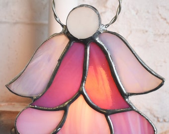 Morning Glory Angel Stained Glass Decorative Night Light