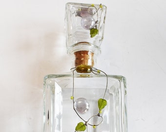 Decorative Wire and Glass Nugget Decanter