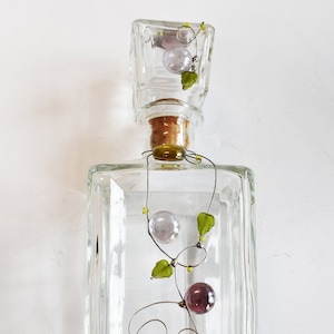 Decorative Wire and Glass Nugget Decanter