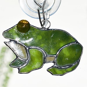 Benefits Non-Profit! Frog Stained Glass Suncatcher Hanging Window Ornament