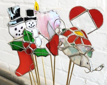 Plant sticks: Seasonal & Holiday - Stained Glass