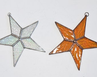 Glänzender Stern-Buntglas-Suncatcher-hängende Fensterverzierung