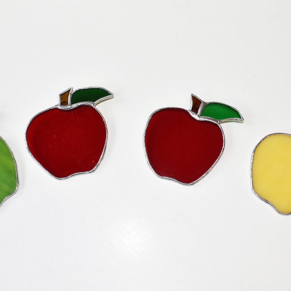 Crisp and Refreshing Apple Stained Glass Suncatcher Ornaments