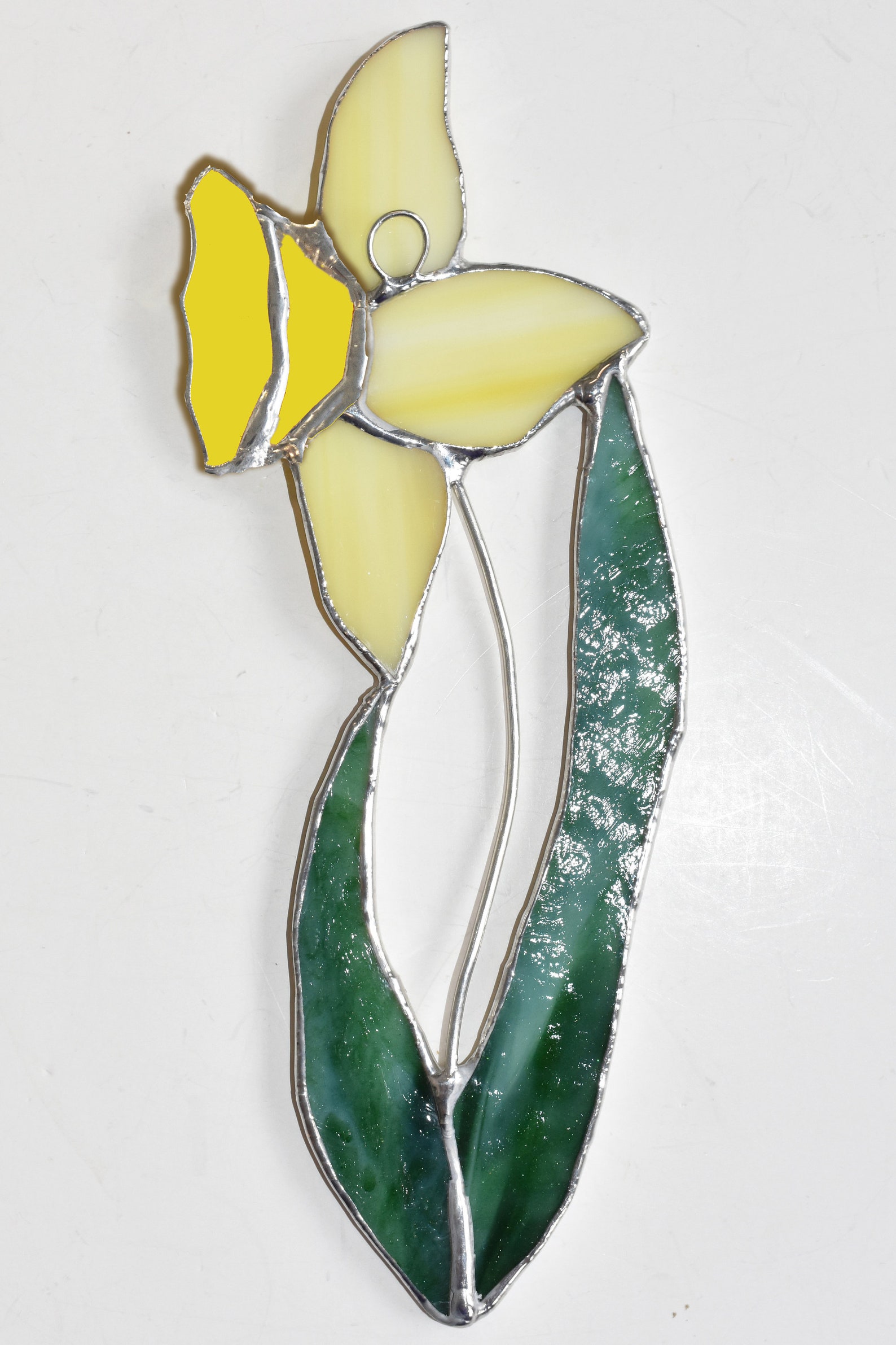 Daffodil/jonquil Flower Stained Glass Suncatcher Hanging - Etsy