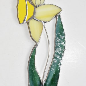 Daffodil/jonquil Flower Stained Glass Suncatcher Hanging - Etsy