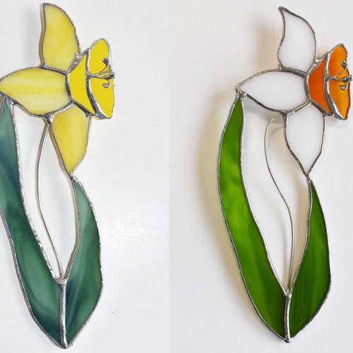 Daffodil Ornament Fused Glass Jonquil Narcissus Flower - Etsy