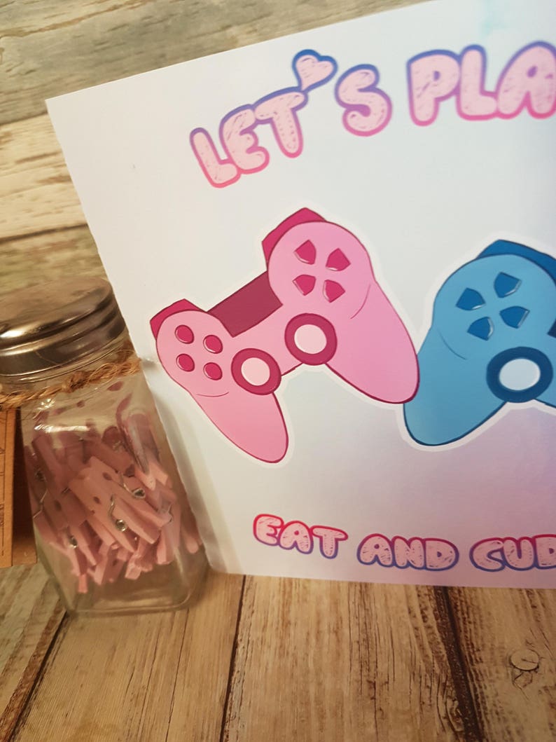 Controller / Gamer / Valentines Card / Valentine Day / PS4 / Etsy