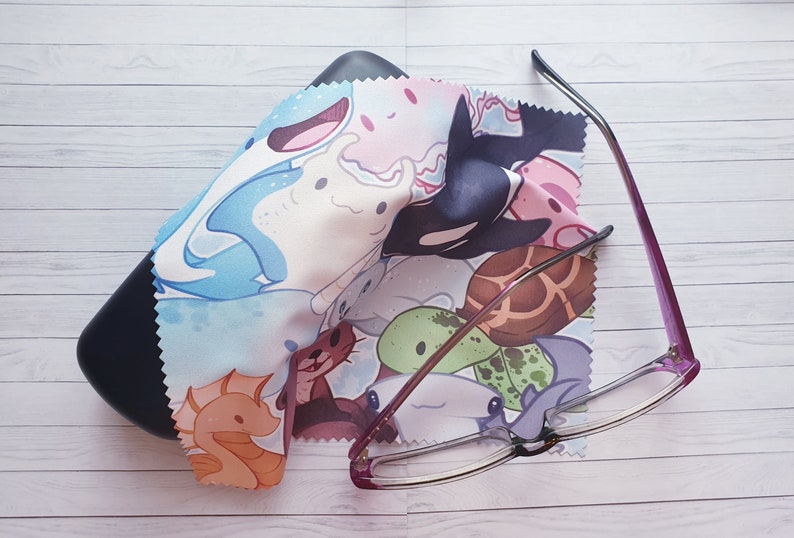 for glasses /& screens Microfiber Sea Creatures Lens Cleaning Cloth