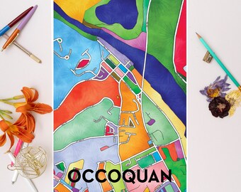 Mapa del barrio de Occoquan Lámina artística